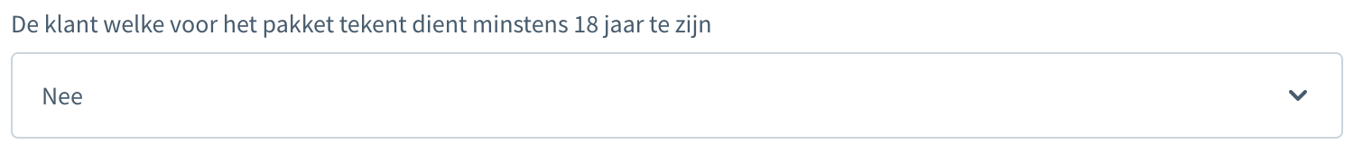 Shopware leeftijdscontrole