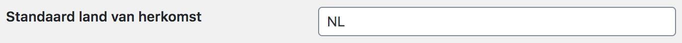 WooCommerce land van herkomst